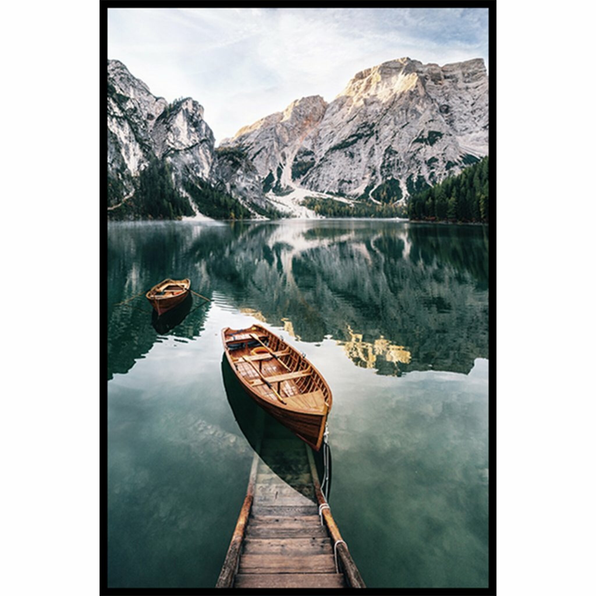 Boats In The Lake Poster