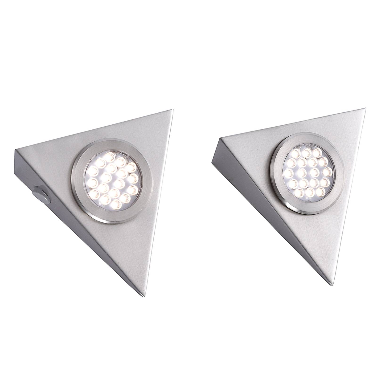 Trekantig LED-bänklampa Helena, set om 2