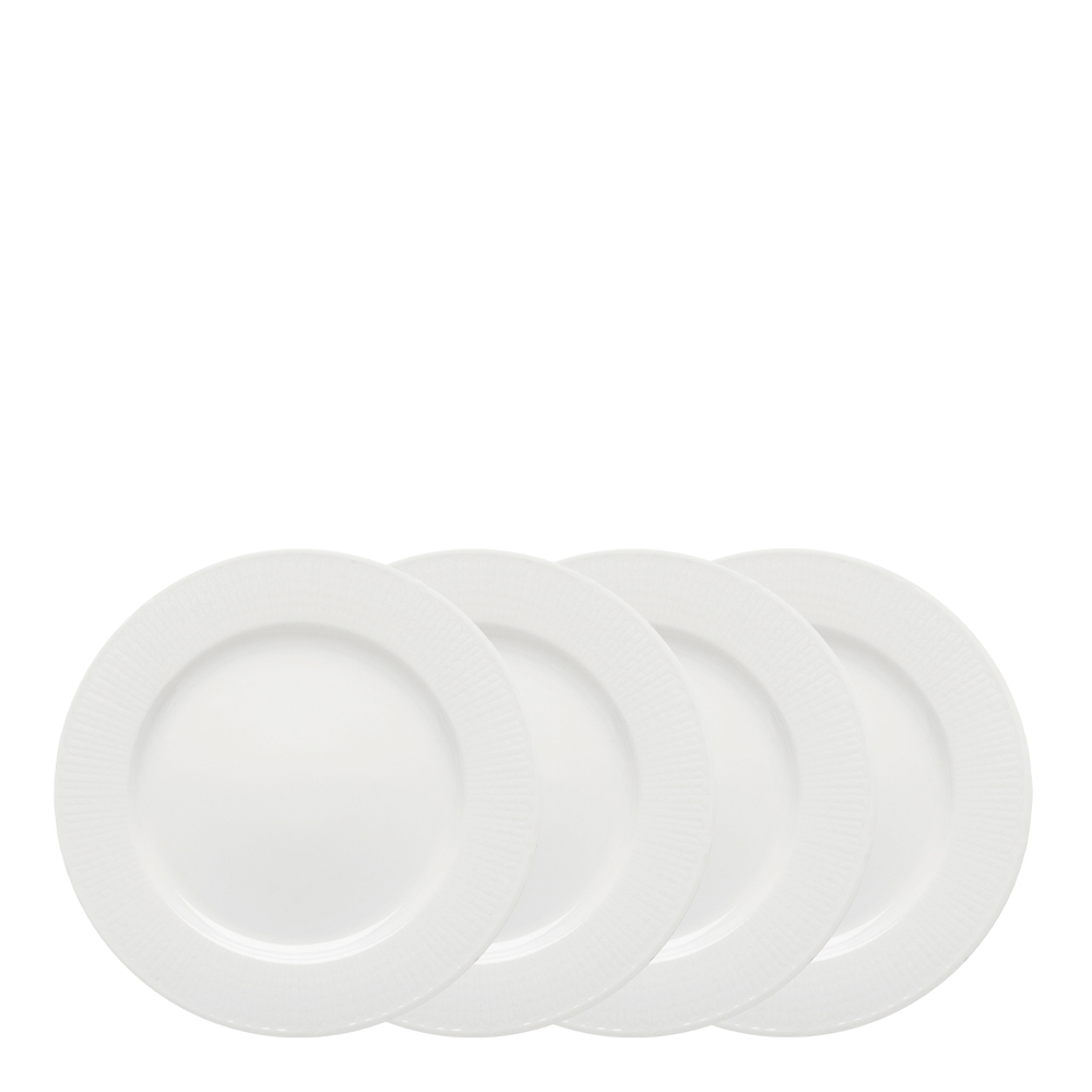 Rörstrand - Swedish Grace Tallrik flat 27 cm 4-pack Snö