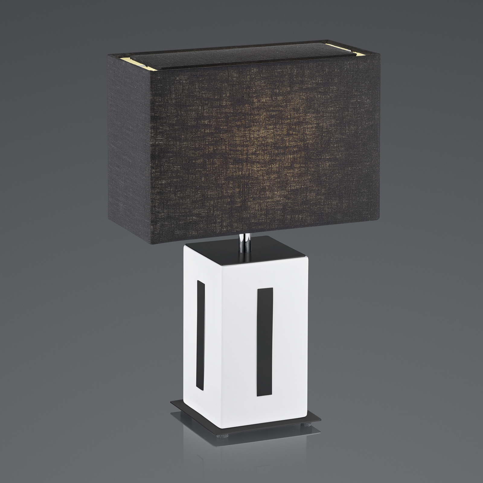 BANKAMP Karlo bordslampa vit/svart, höjd 47 cm