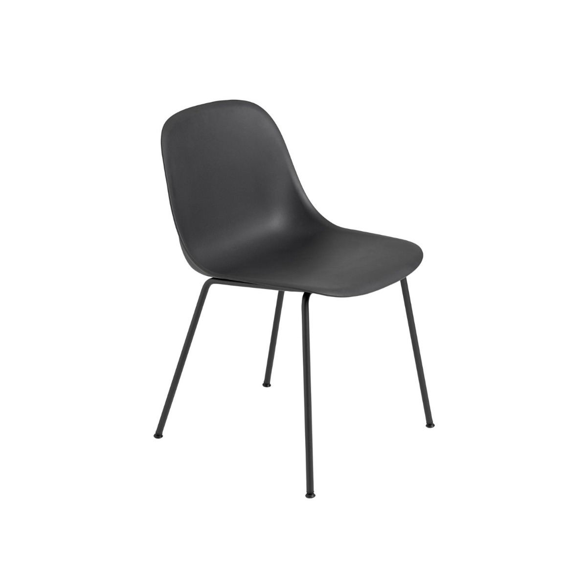 Muuto Fiber Stol Tube Svart Svart