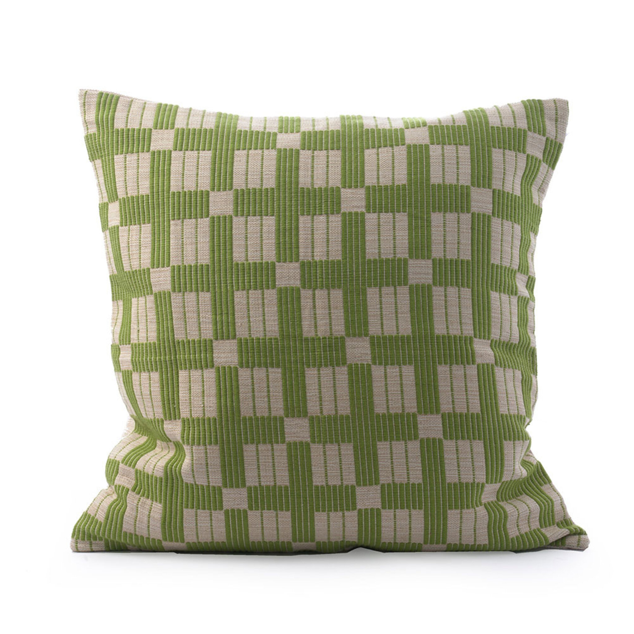 Kuddfodral 50x50 Green Tea Plaids Braided, 50X50