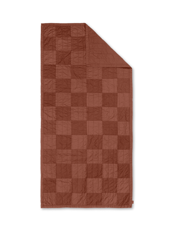 Duo Quilted Pläd Red Brown Tonal