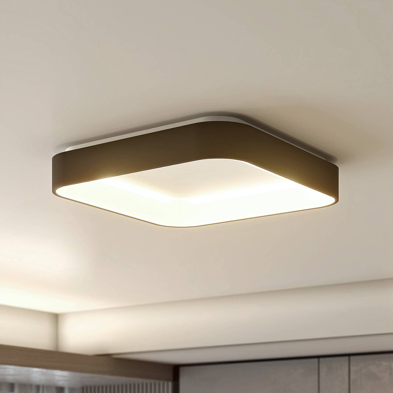 Arcchio Aleksi LED-taklampa, 60 cm, kantig