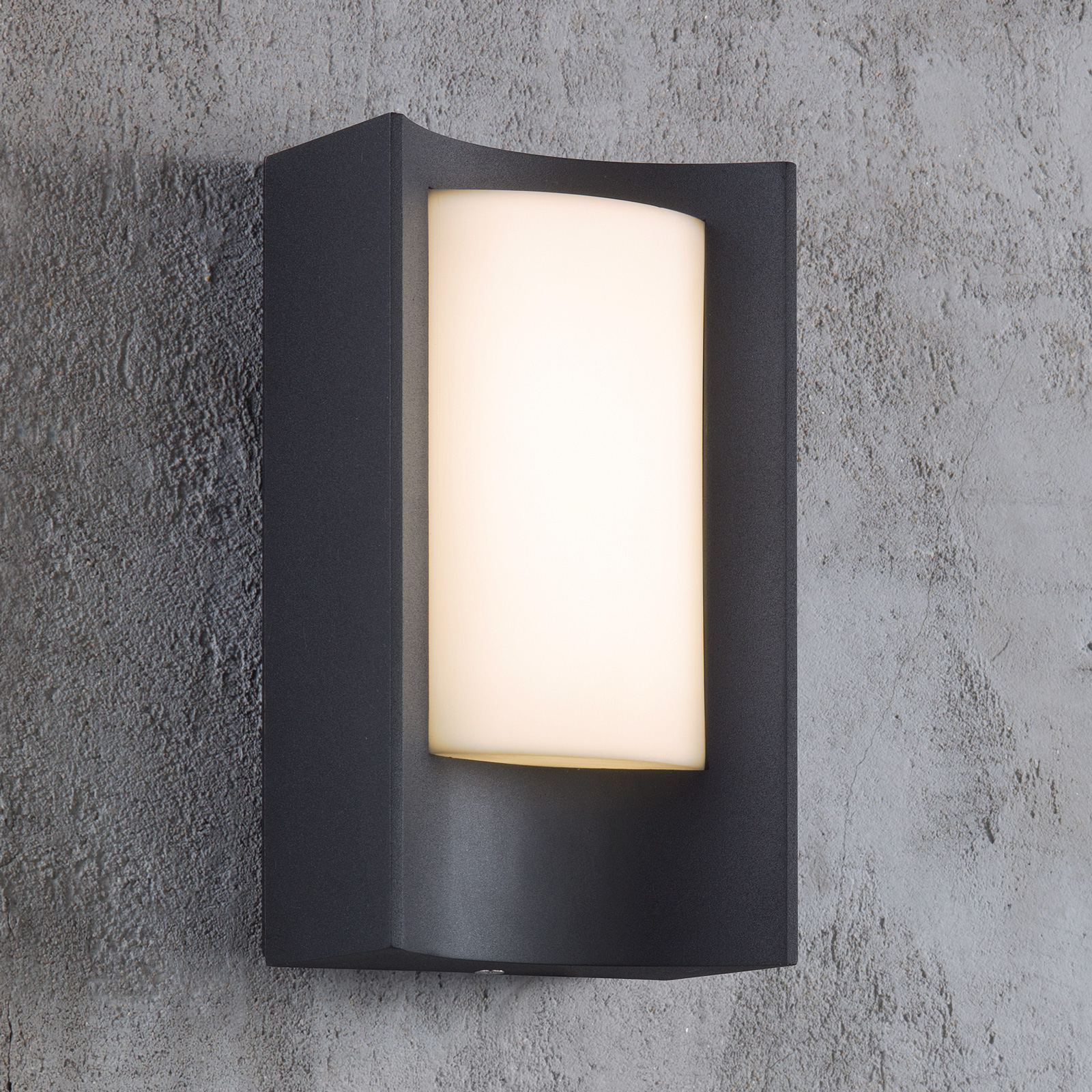 LED-utomhusvägglampa Aspen i svart/vitt
