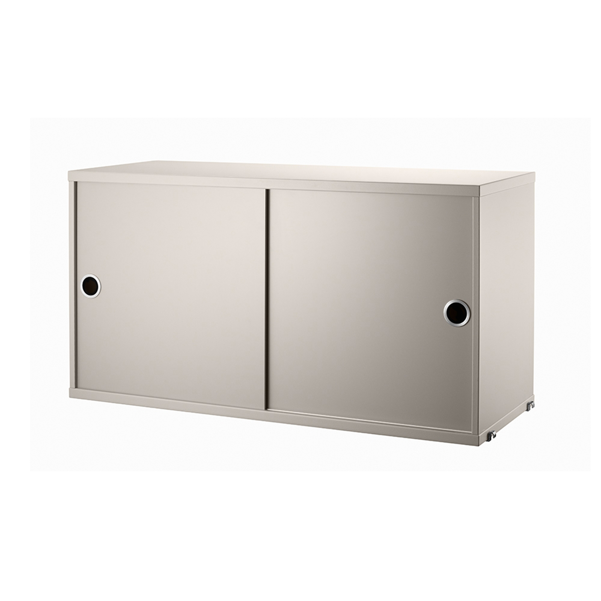 String Skåp m skjutdörrar 78x30x42 beige