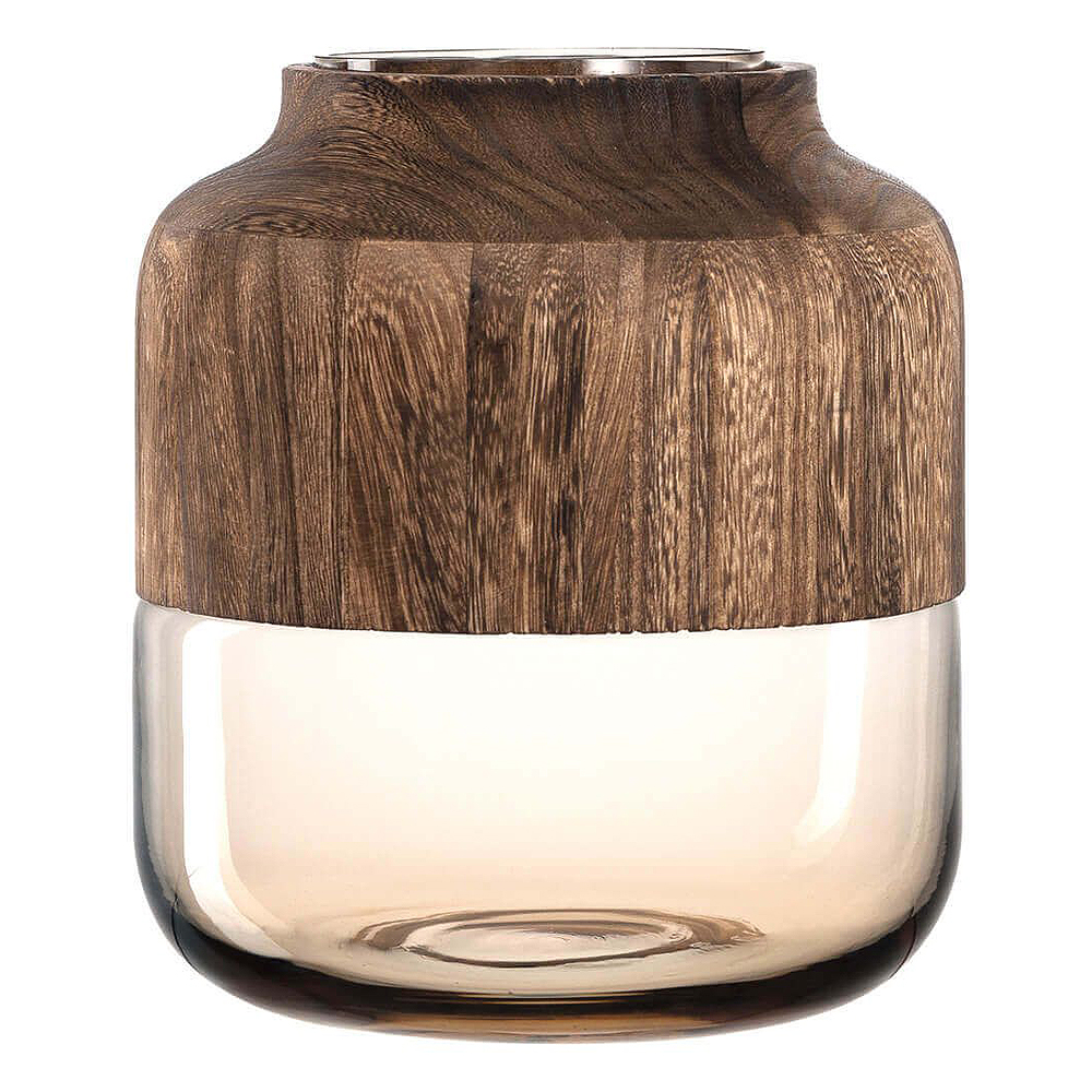 Leonardo - Colletto Vas Trä/Glas 25 cm Brun
