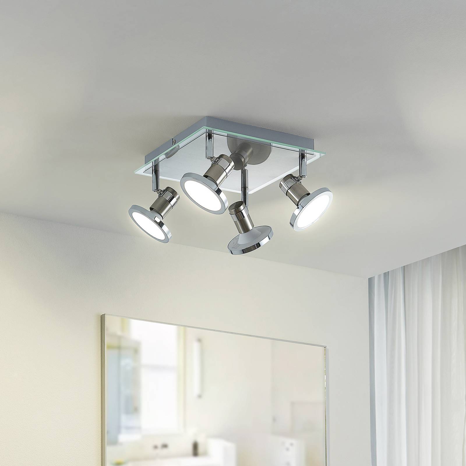 Lindby Stiglio LED-taklampa spot, 4 lampor