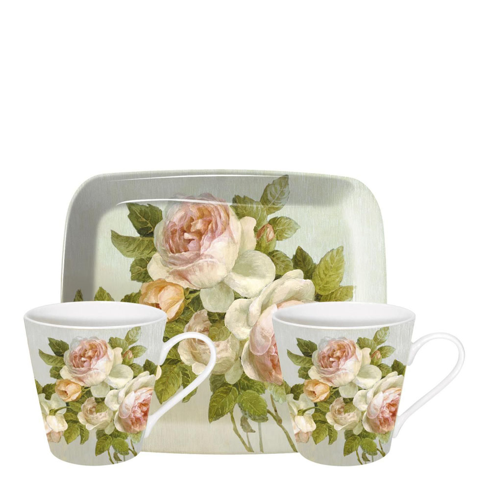 Pimpernel - Antique Rose Muggar + Bricka