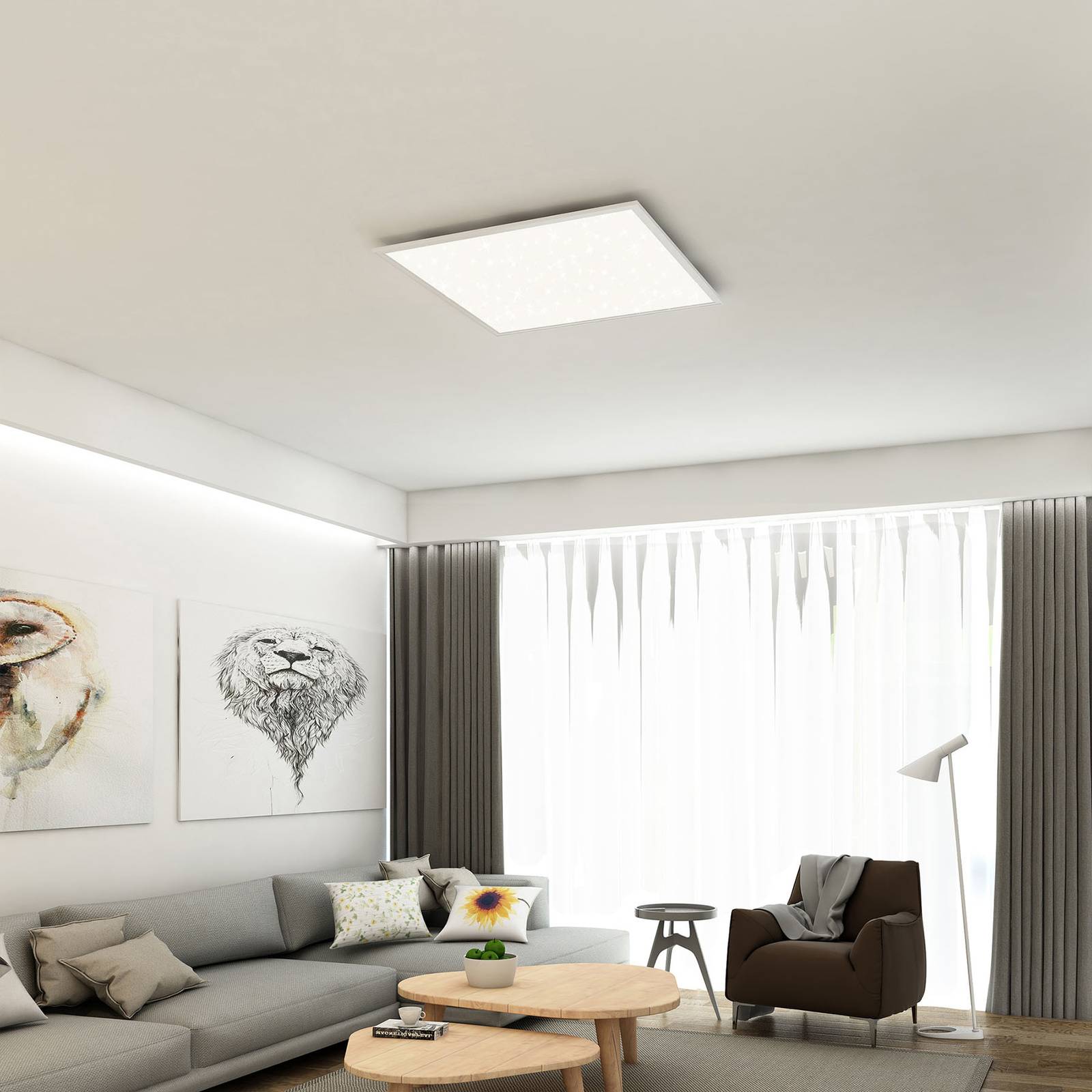 LED-panel Stjärnhimmel 7392, 59 x 59 cm