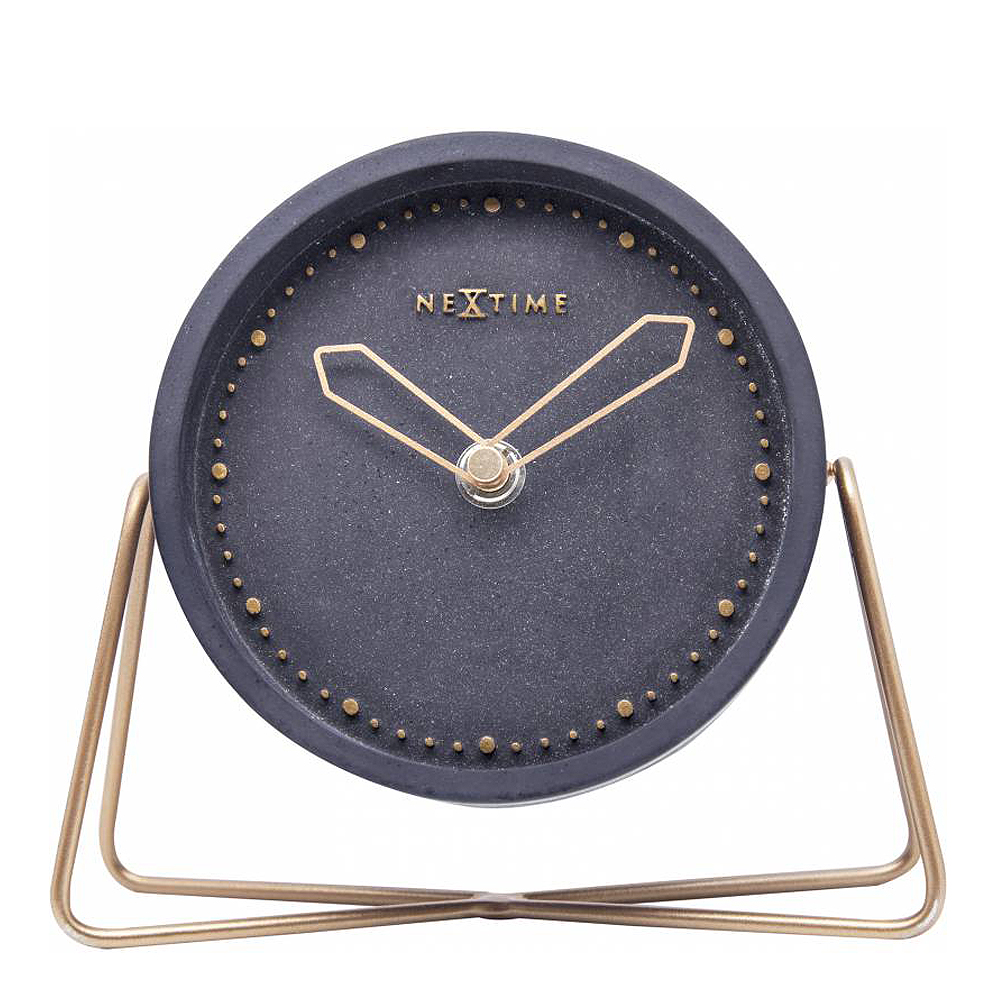 NeXtime - Cross Bordsklocka 17,5 cm Svart/Roséguld