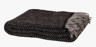 Dal ullpläd svart