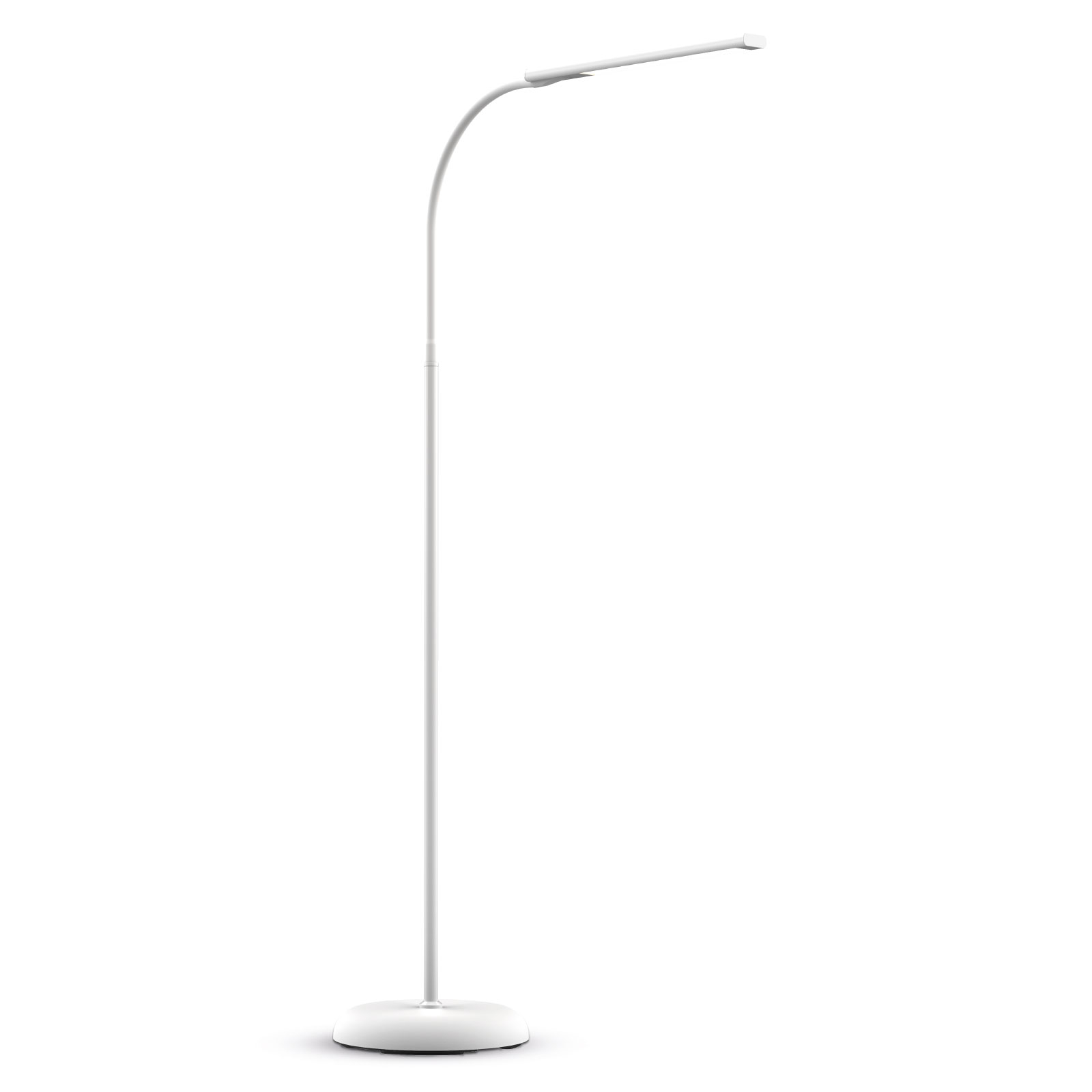 LED-golvlampa MAULpirro dimbar, vit