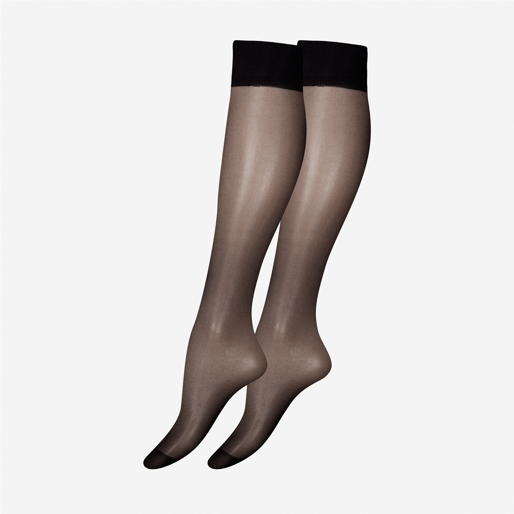 Knästrumpor, 15 den, glansig, 2-pack