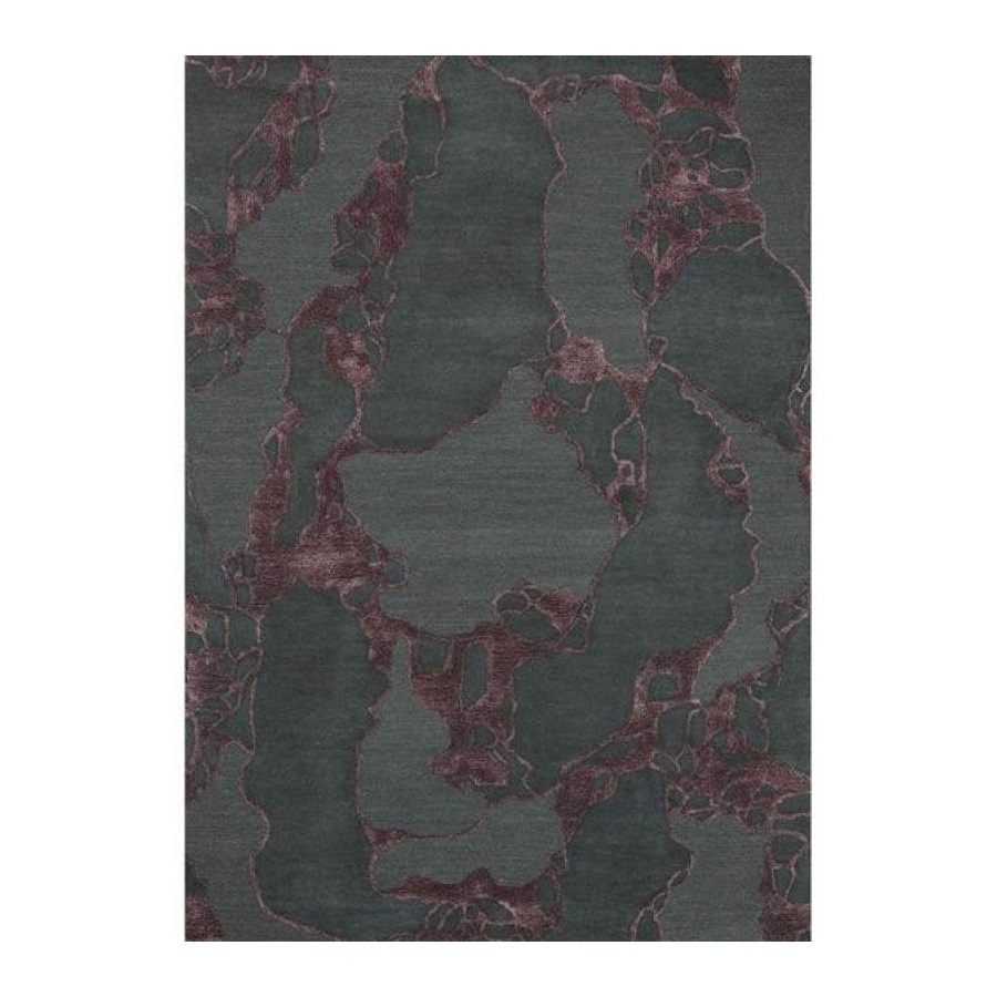 Ull/ Viskosmatta ARCO 140 x 200 cm Bordeaux, Linie Design