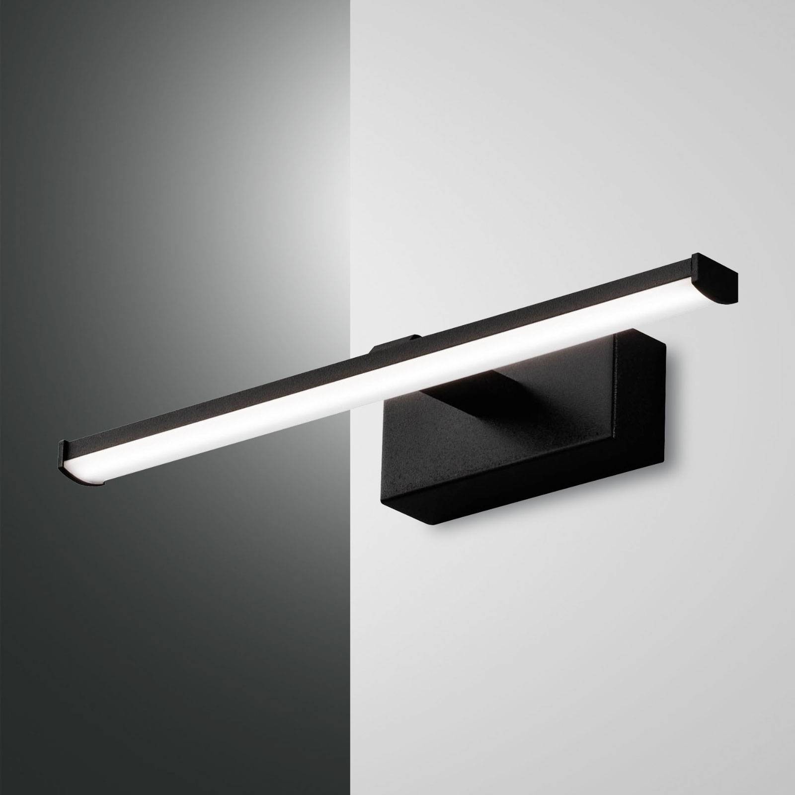 LED-vägglampa Nala, svart, bredd 30 cm