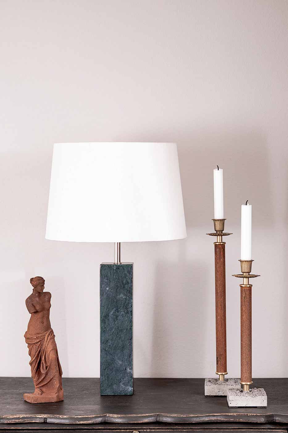 Lampfot Dover 42,5 cm grön marmor