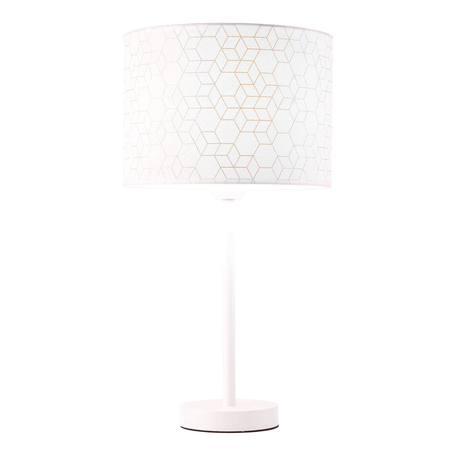 Bordslampa Galance, vit med metallfot