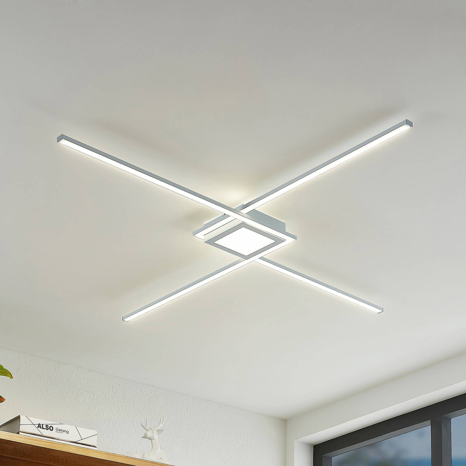 Lindby Ridia LED-taklampa, vit