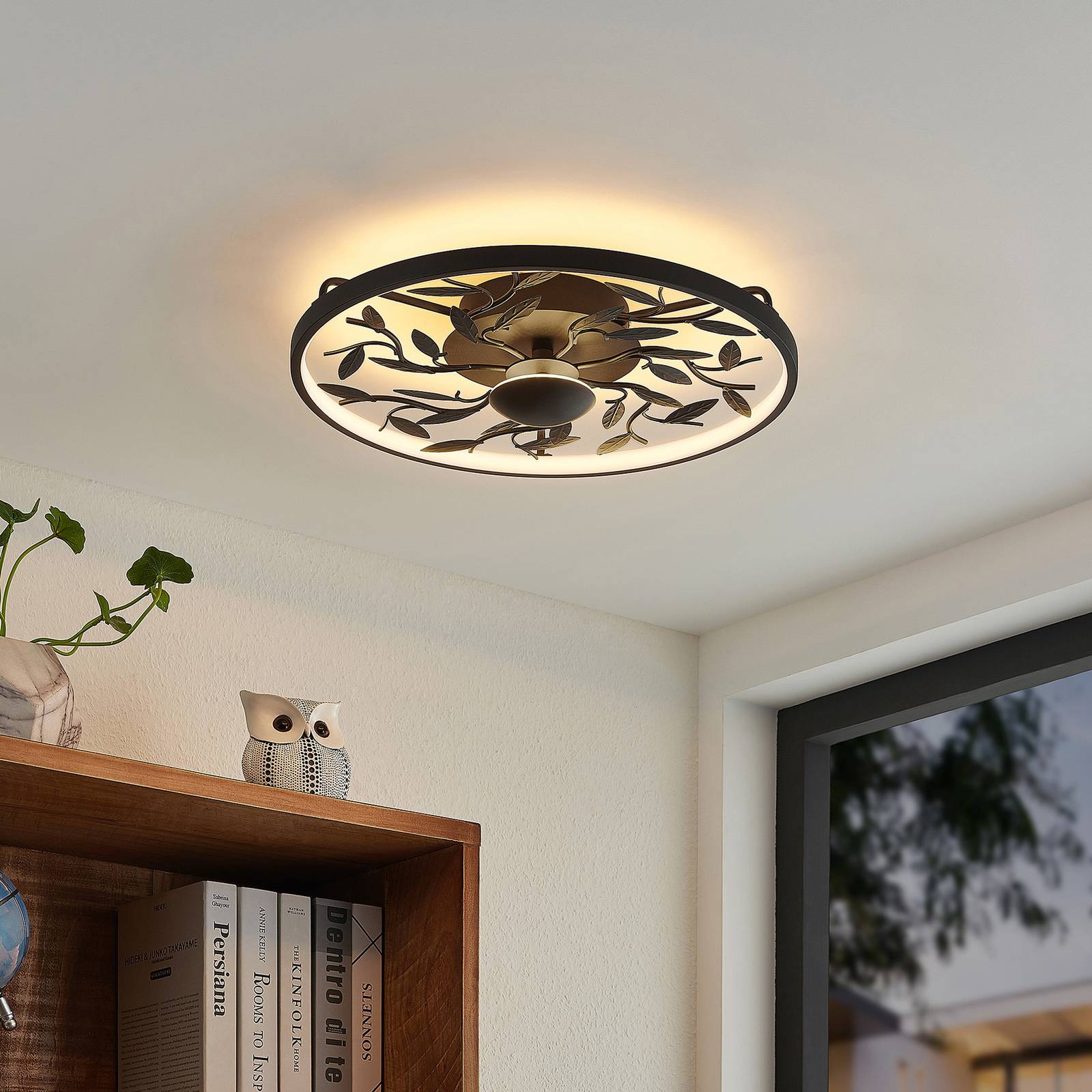 Lindby Annleorie LED-taklampa svart