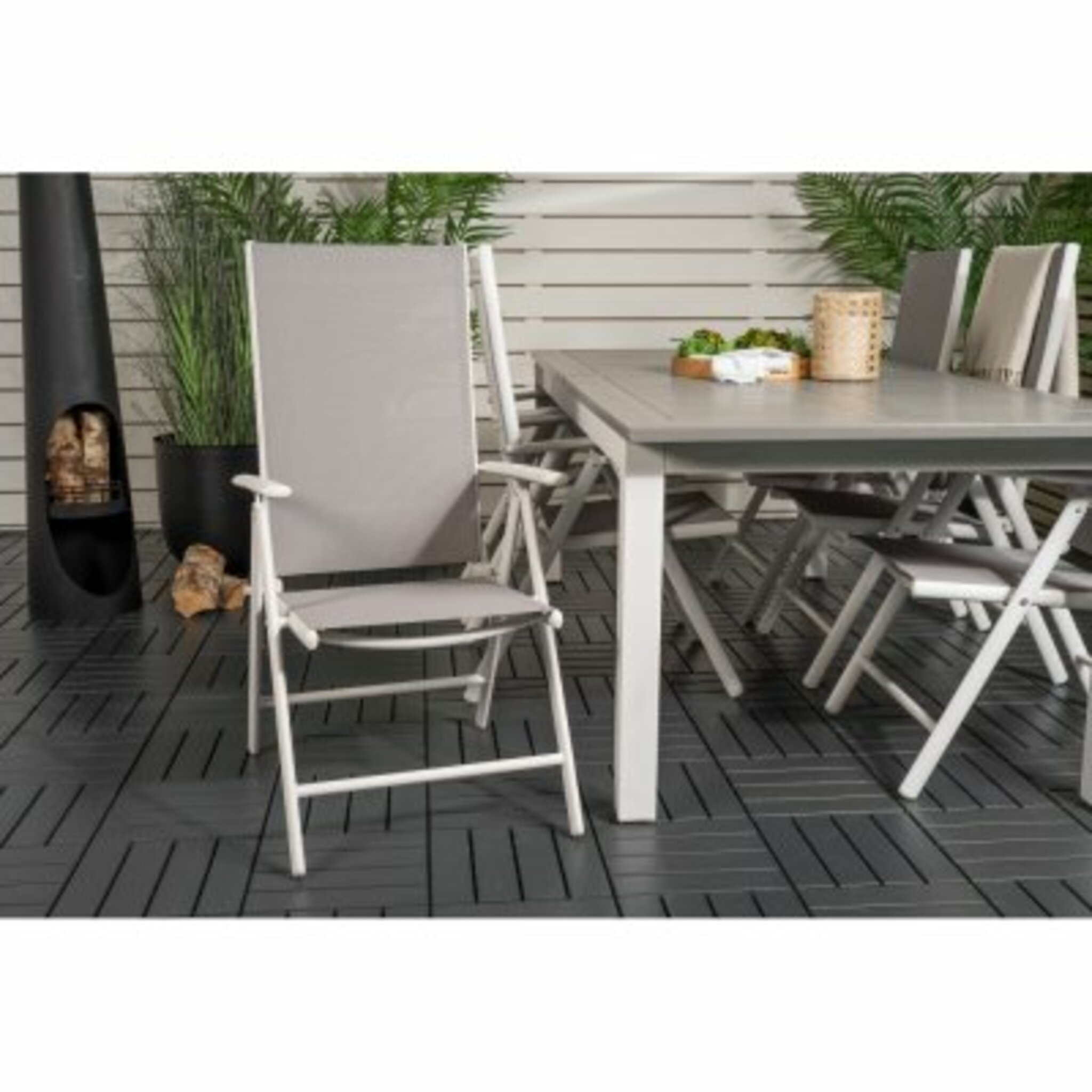 Loungestol Break ställbar 2-pack, vit