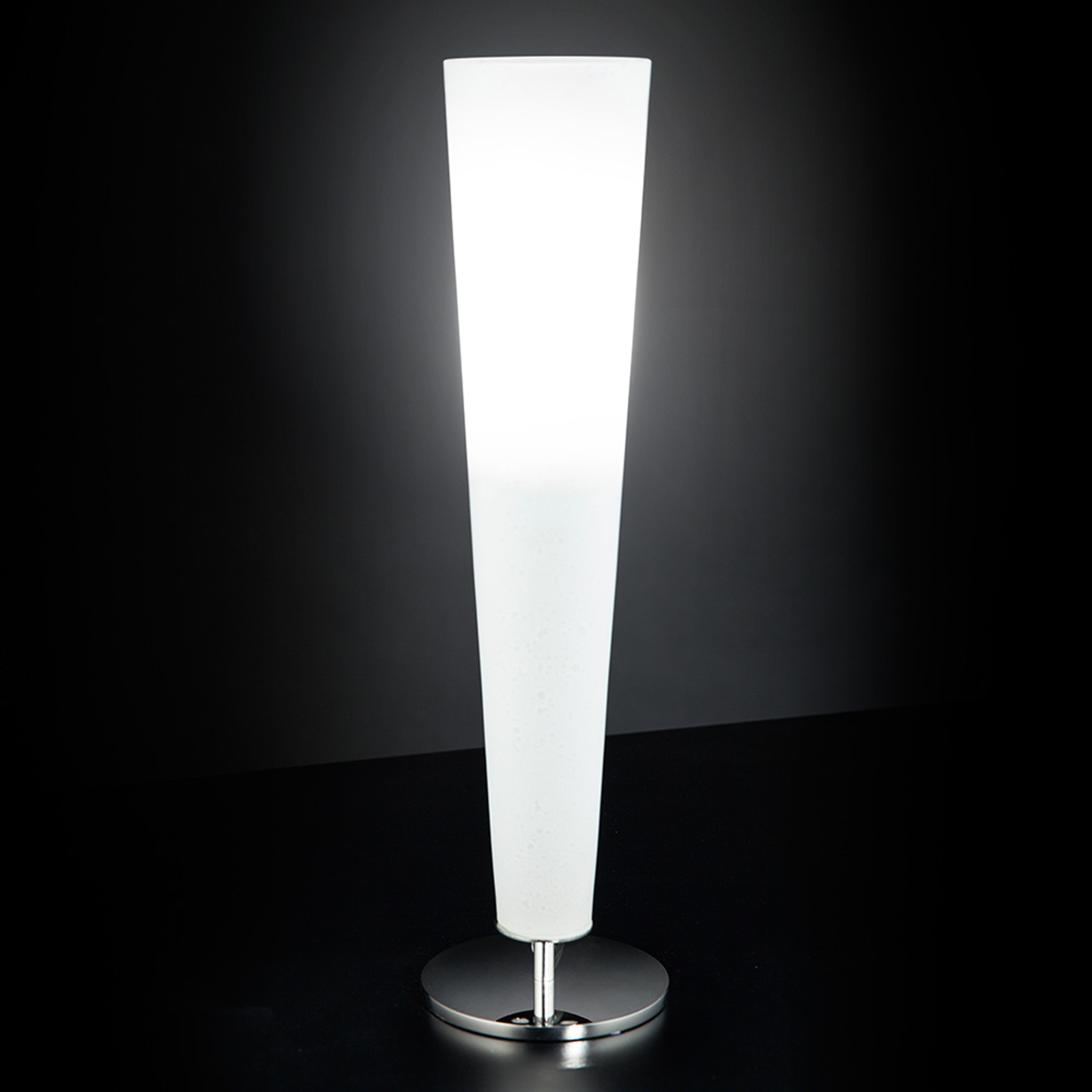 Attraktiv bordslampa GOLD FIRE, vit