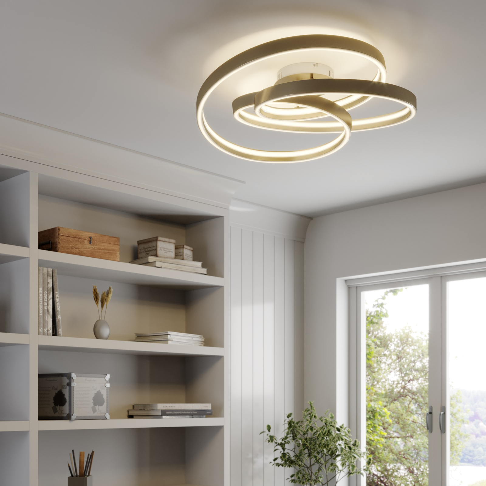 Lucande Gunbritt LED-taklampa, 80 cm