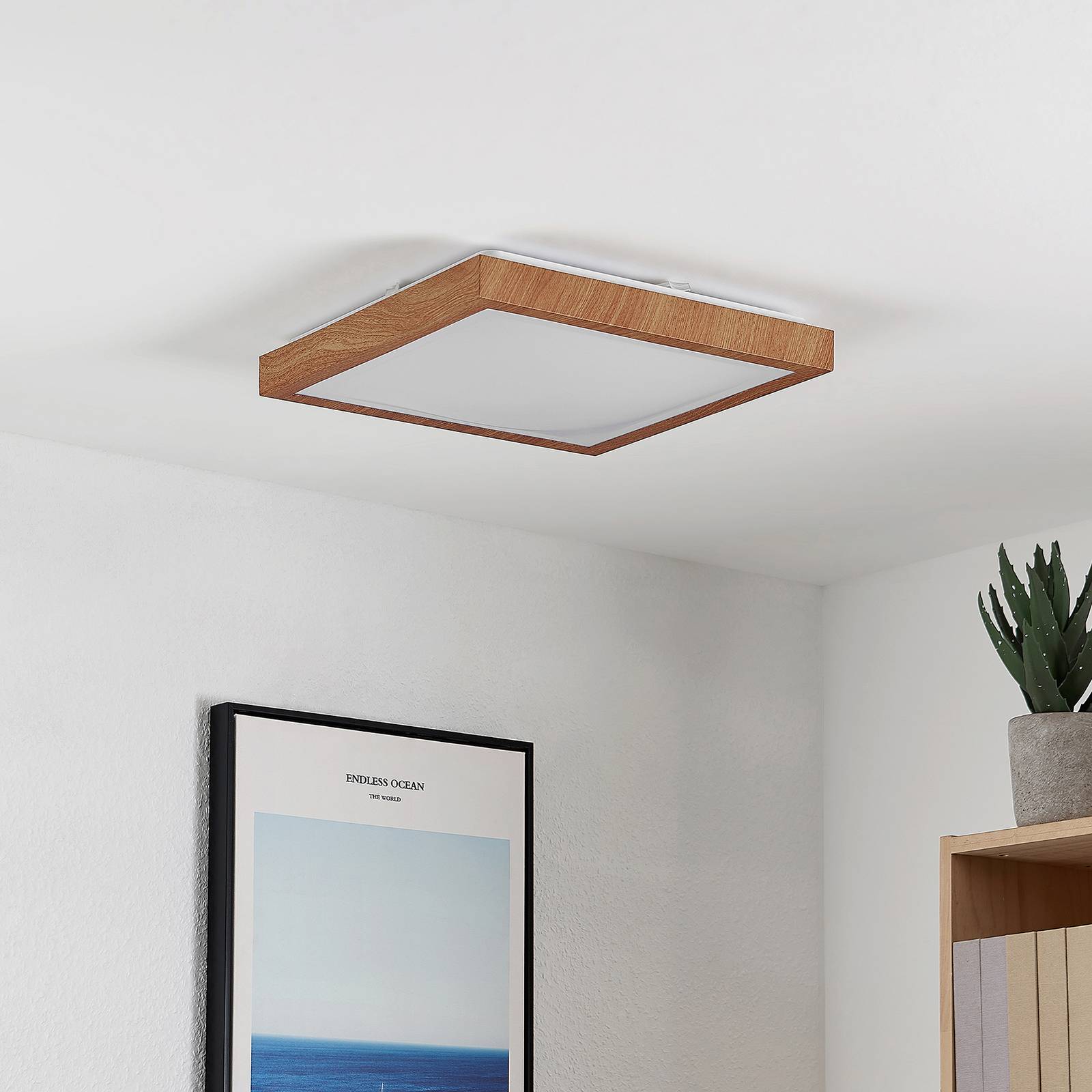 Lindby Vaino LED-taklampa, kantig, 37,5 cm