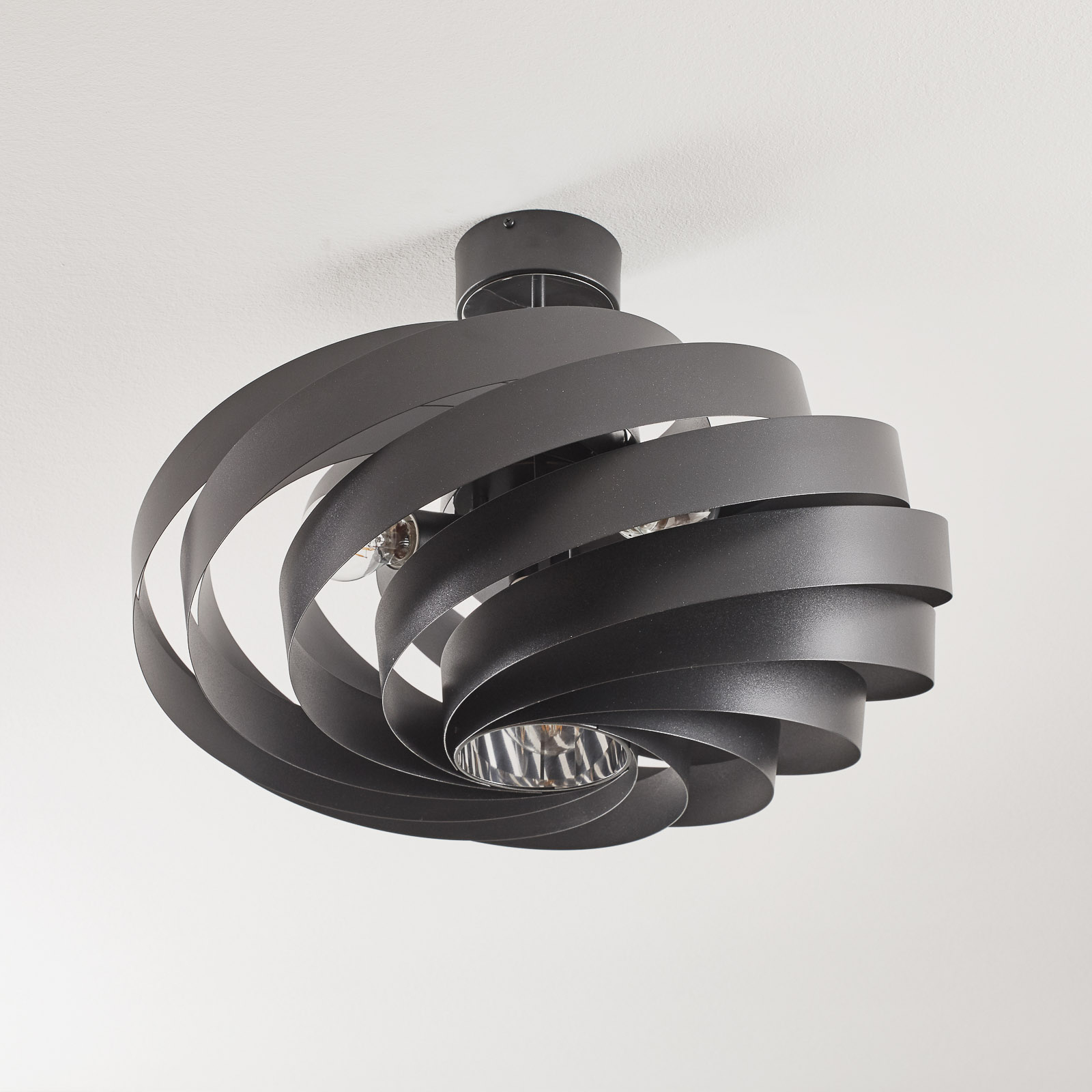 Taklampa Vento svart Ø 60 cm