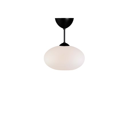 Bullo Plafond Mattsvart Opalglas 32 cm