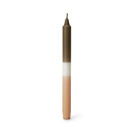 Kronljus Doppat Grön/Beige