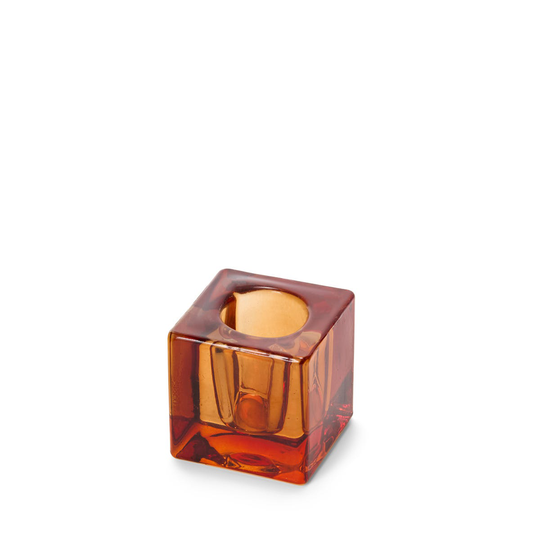 Ljushållare Kub Glas 4x4cm Orange