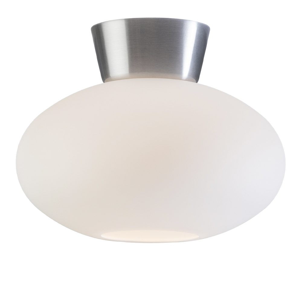 BELID - Bullo Taklampa Plafond 27 cm Aluminium/Opal Glas