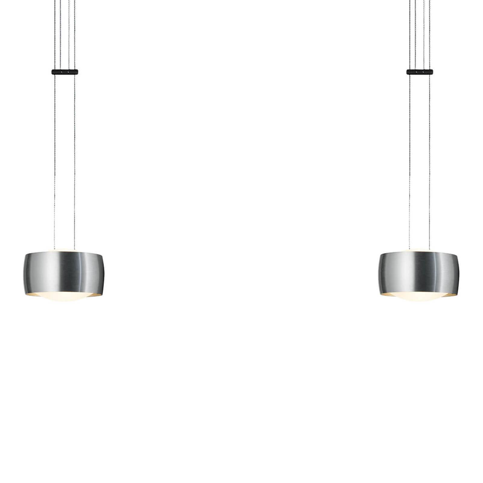 OLIGO Grace LED-pendellampa 2 lampor alu