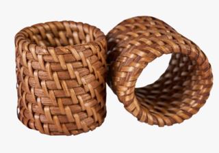 Elena 2-pack servettringar brun