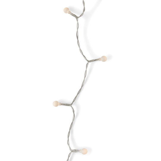 Ljusslinga 40 LED Boll Batteri 3,9m Transparent