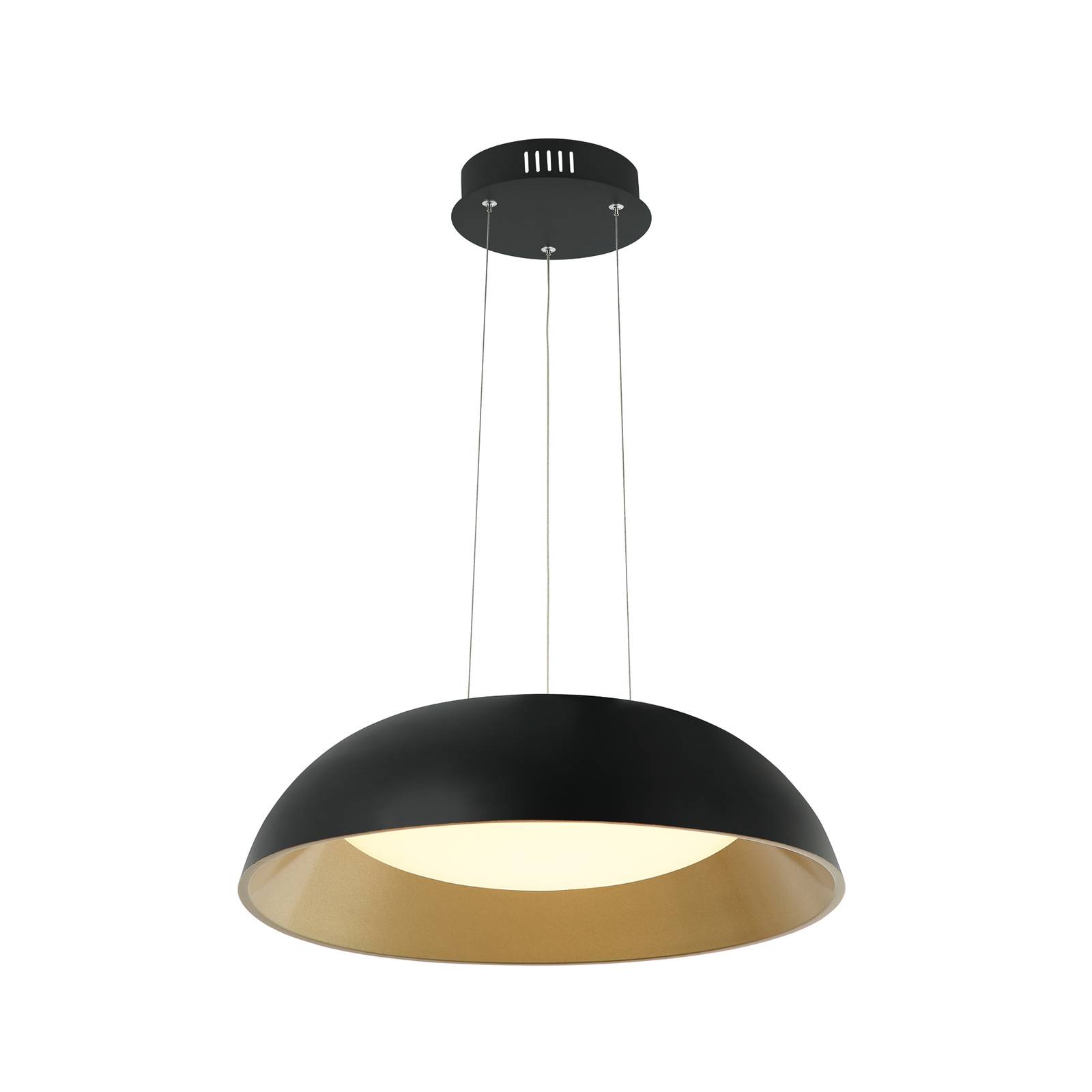 Lindby Juliven LED-hänglampa, svart, 50 cm