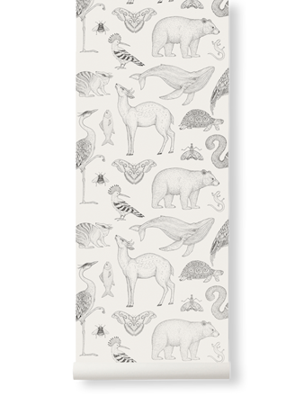 Katie Scott Tapet Animals Off White