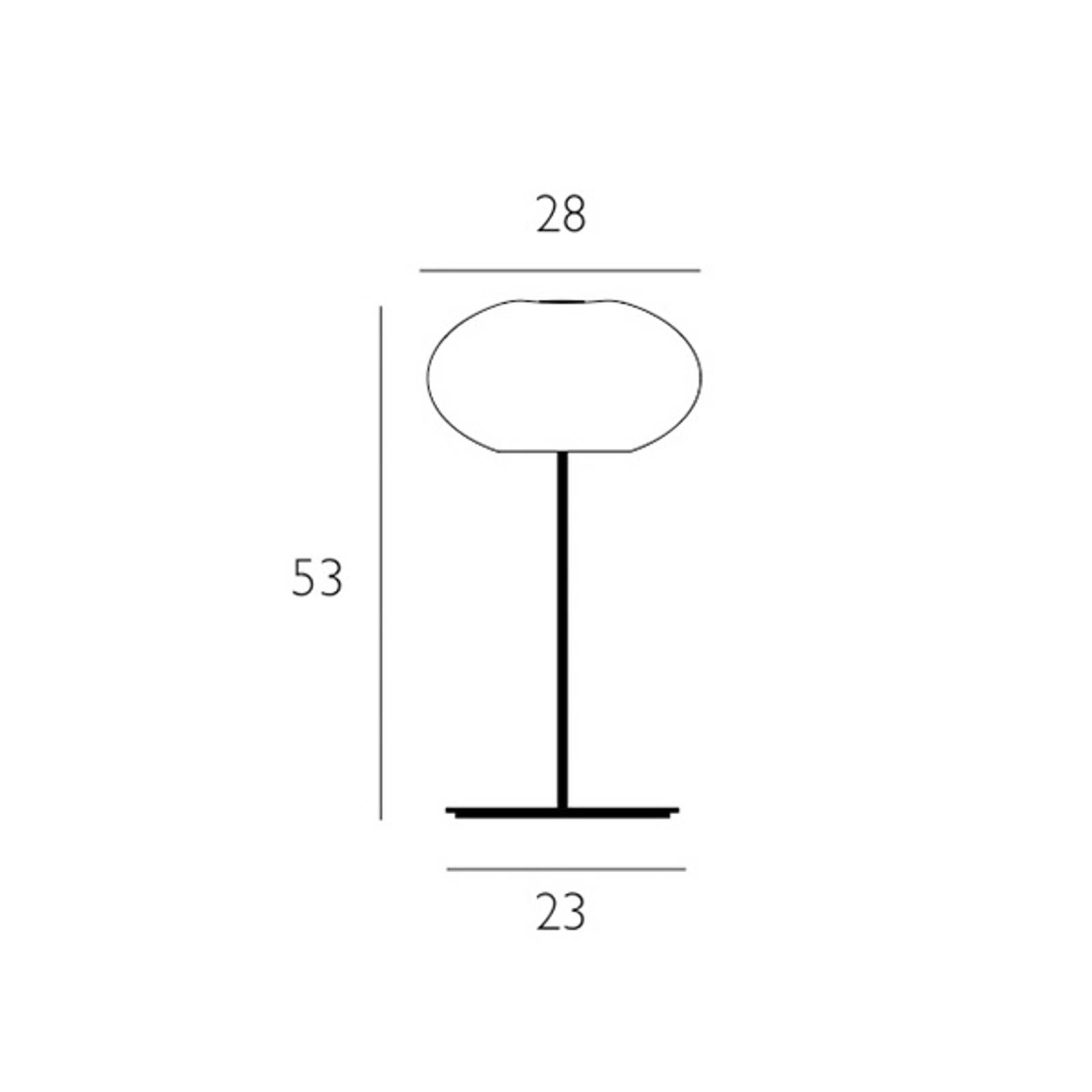 Casablanca Aih bordslampa, Ø 28 cm vit blankt