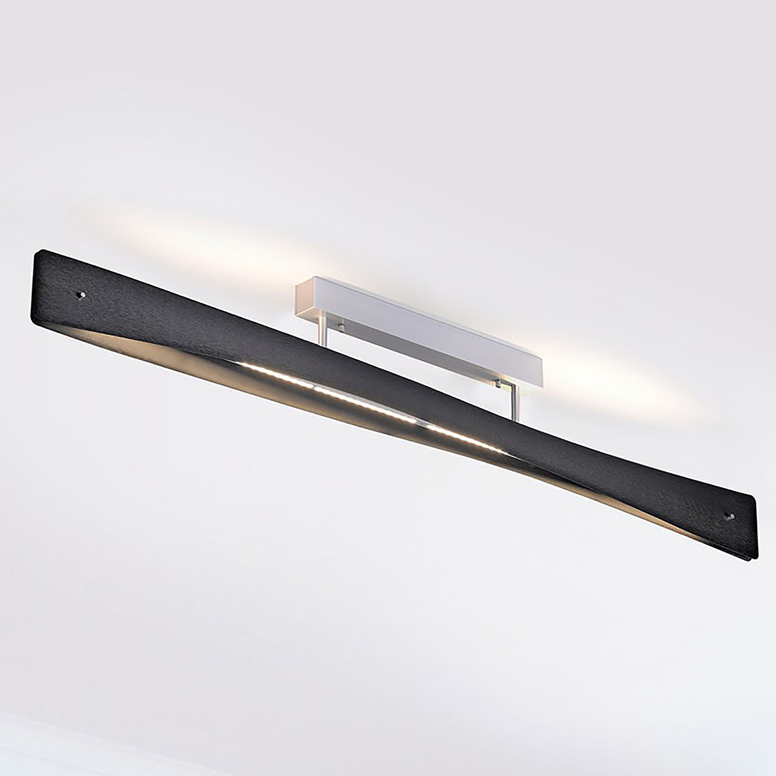 Lucande Lian LED-taklampa, svart, aluminium