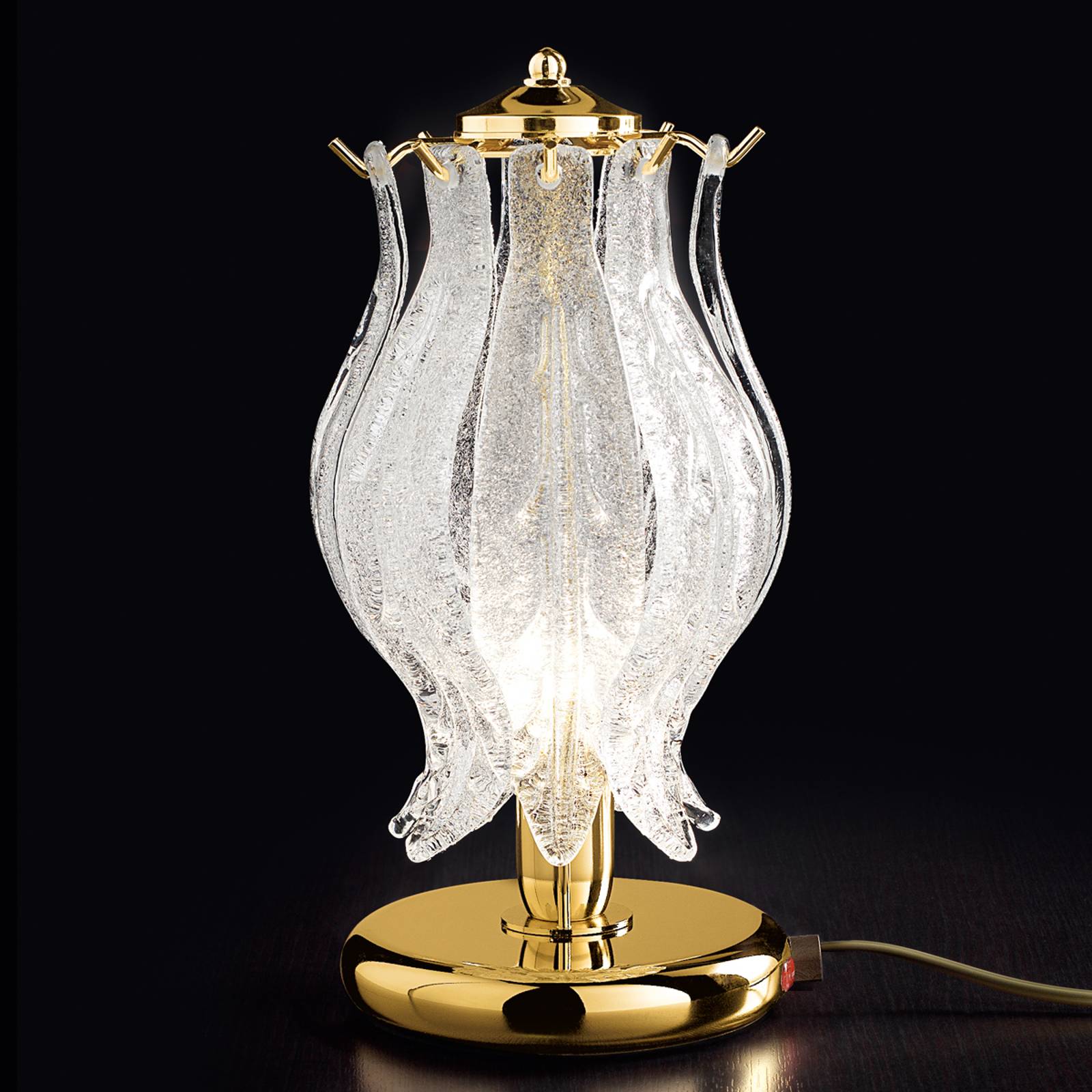 Bordslampa Petali med Muranoglas 31 cm