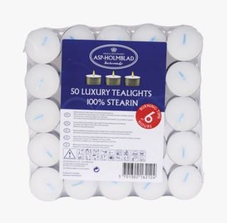 Asp stearin 50 stk värmeljus vit