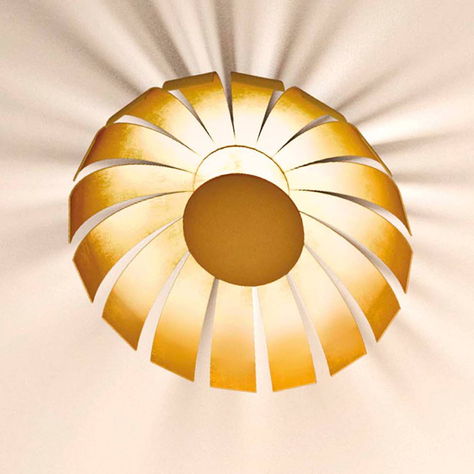 Förgylld LED-designertaklampa Loto, 27 cm