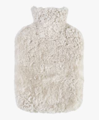 Curly wool värmeflaska beige