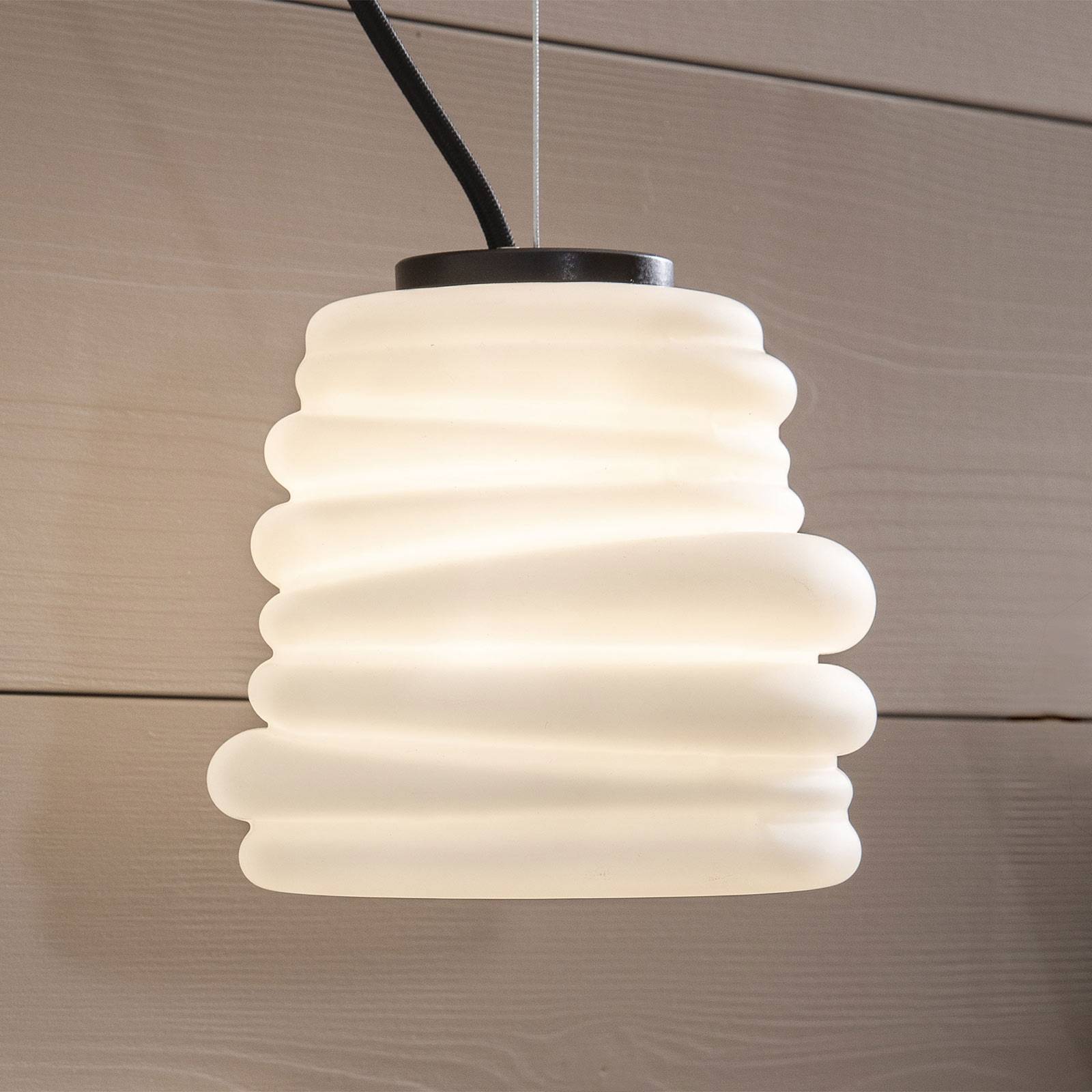 Karman Bibendum LED-hänglampa Ø 15 cm vit
