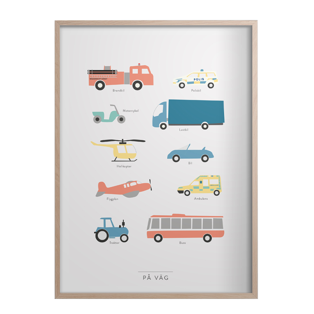 Kunskapstavlan - Poster 50x70 cm På vägen
