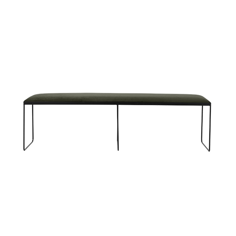 Bänk grön sammet GORM 170 cm, Broste Copenhagen