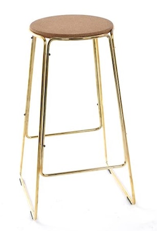 Prop barstol hög - mässing