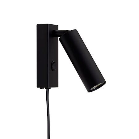 Cato Slim Vägglampa Mattsvart enkel LED