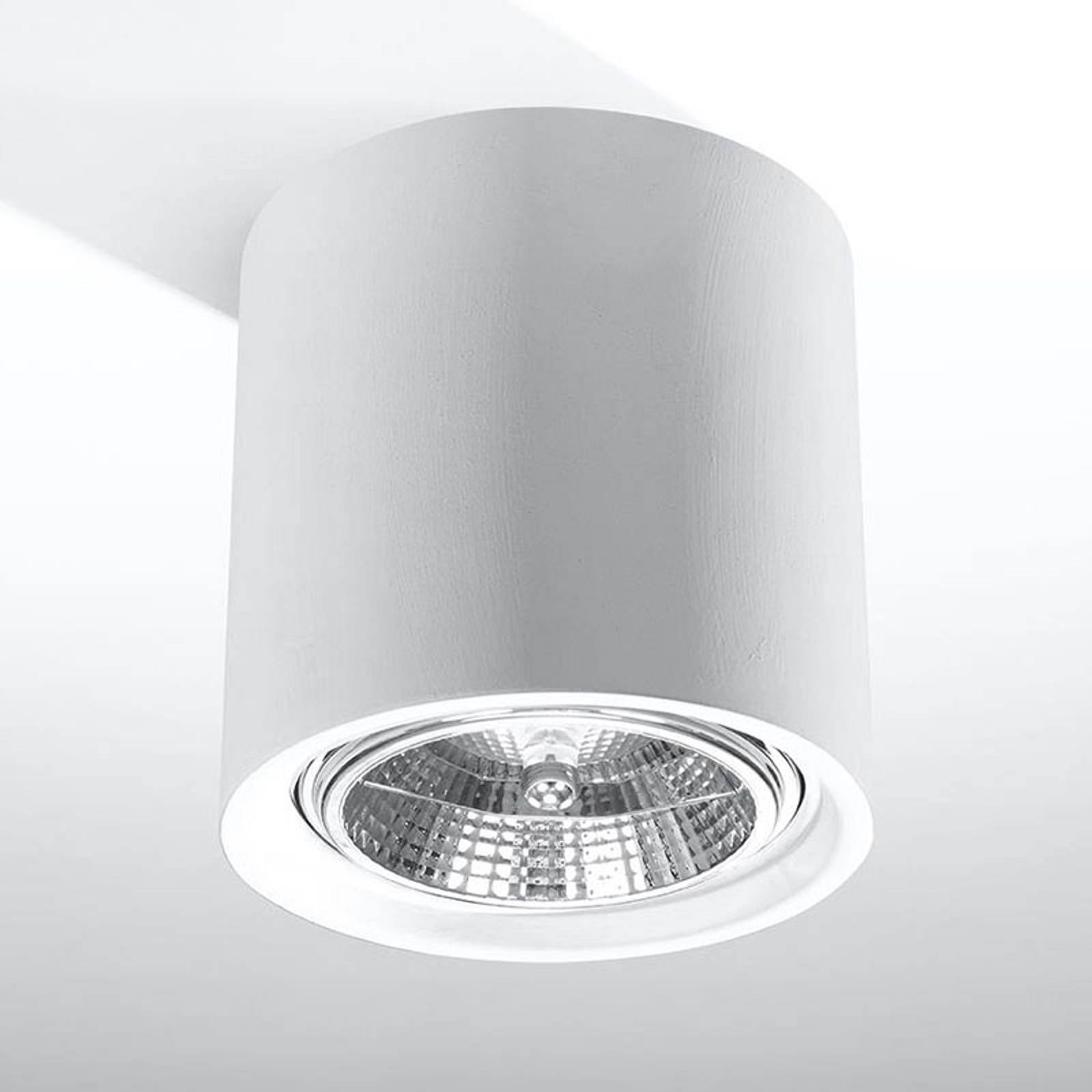 Taklampa Ara som cylinder av keramik Ø 14 cm